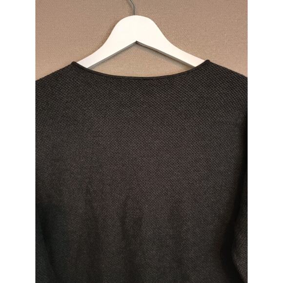 J Mclaughlin Sweater Women Medium Gray Cashmere Blend Minimalist Casual Pullover - Picture 7 of 9